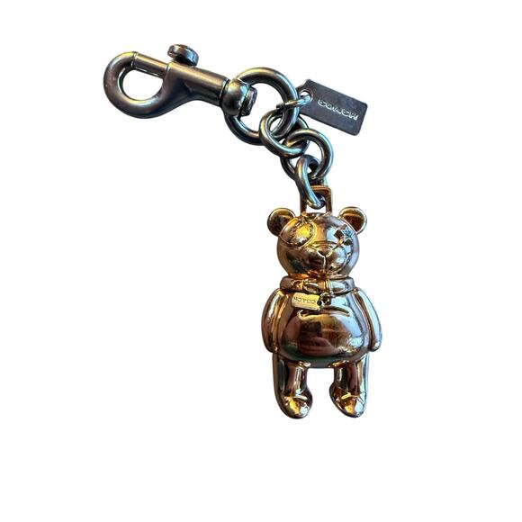 Coach 3D Teddy Bear Keyring Bag Charm - Picture 1 of 4